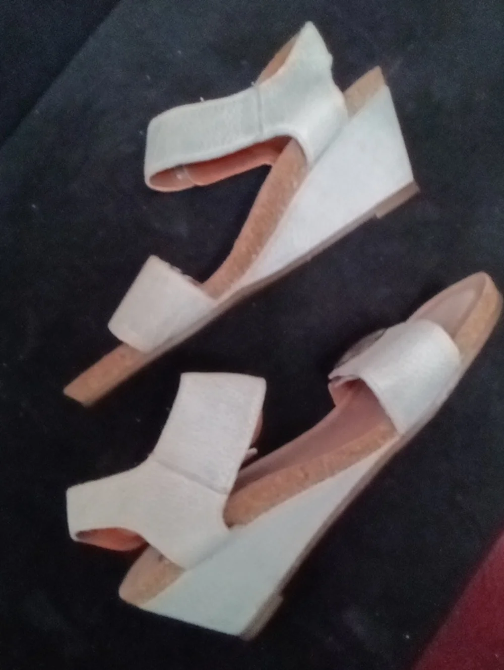 Women's Taos Wedge Sandals with Metallic Accent in Light Blue
